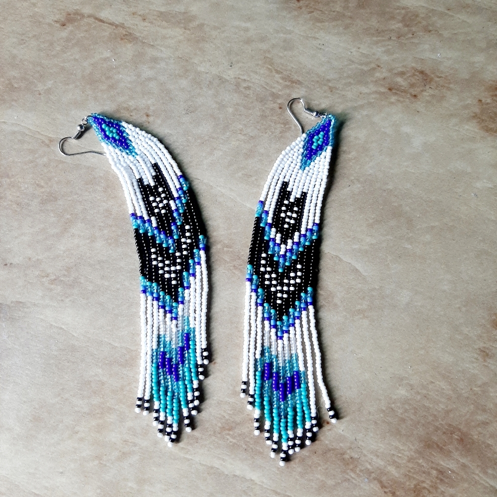 SOLD! Fringe Seed Bead Earrings